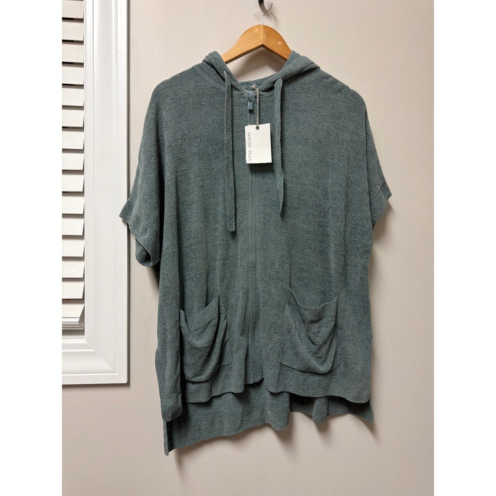 Barefoot Dreams Cozychic Ultra Lite Hoodie Poncho NWT XXS XS Coastal‎ Lagenlook